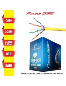 Powergate 305 Metre Cat 6 Kablo Sarı